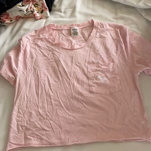 PINK Crop Tee